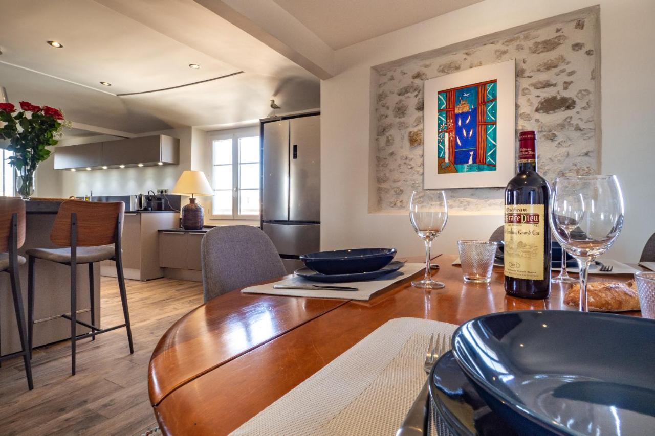Charmant Appartement Spacieux Pour 6P Vue Mer Vieil Antibes Zewnętrze zdjęcie